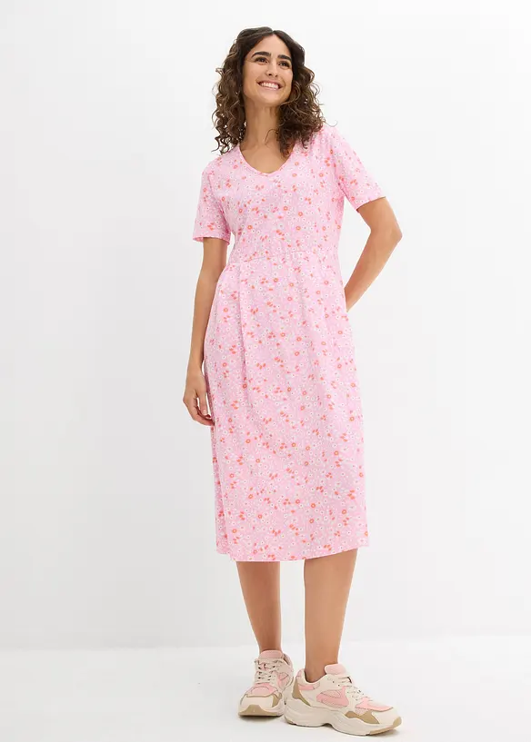 Robe midi en jersey coton, bonprix