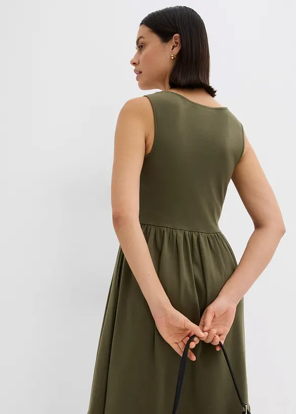 Shirtkleid mit Taschen aus reiner Baumwolle, bonprix