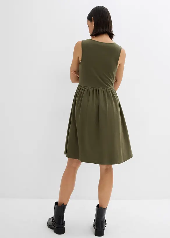 Shirtkleid mit Taschen aus reiner Baumwolle, bonprix