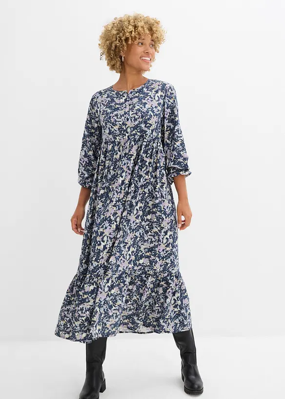 Blusenkleid aus fließender Viskose, bonprix