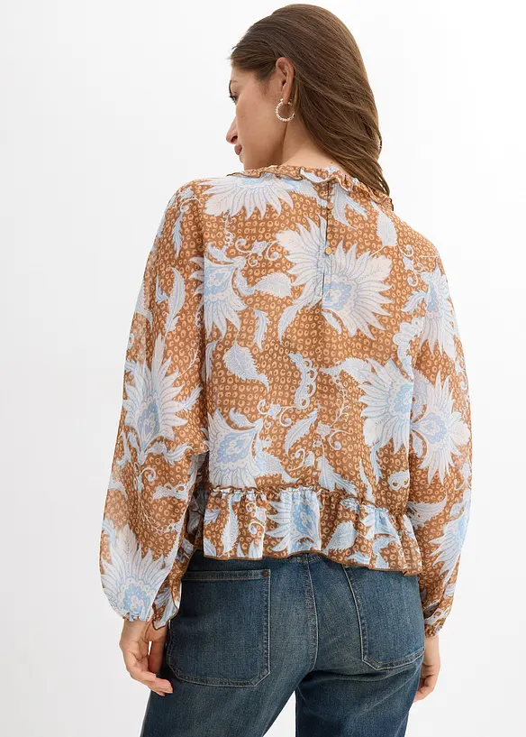 Chiffonbluse mit Rüschen, bonprix