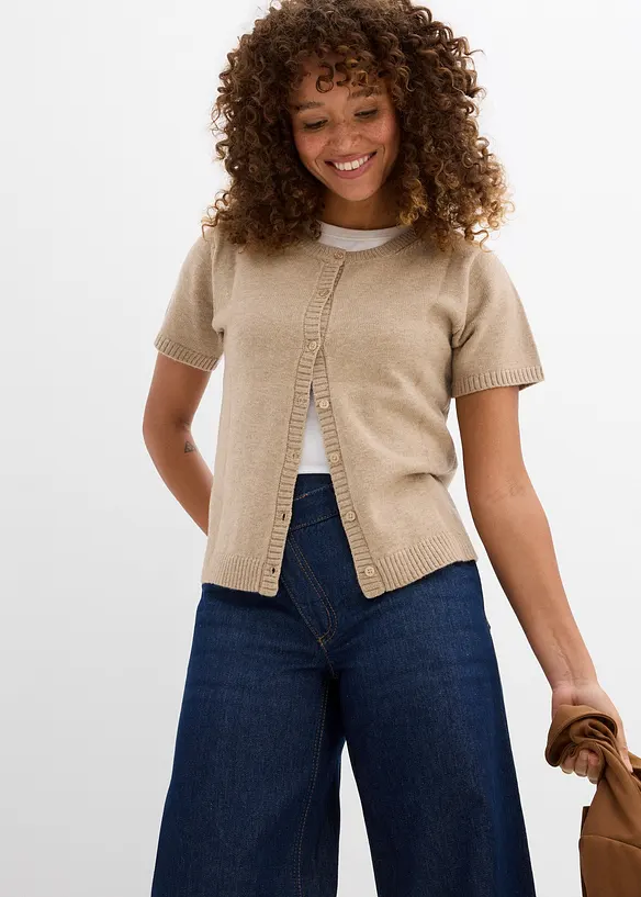 Strickjacke, Kurzarm, bonprix