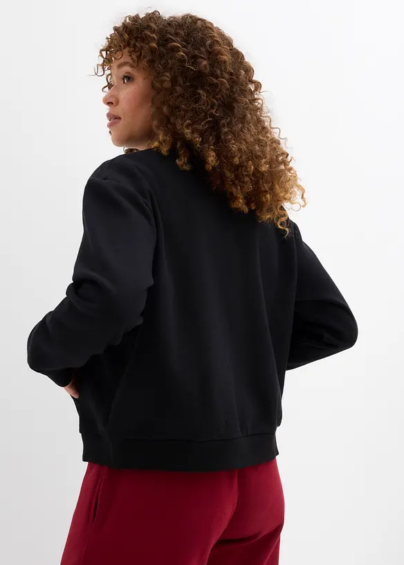Sweat zippé 100% coton, bonprix