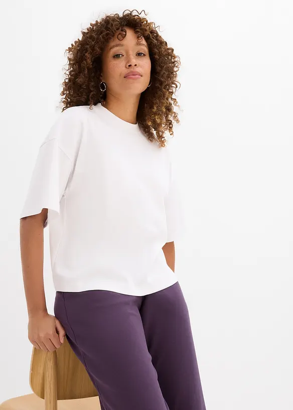 T-shirt épais oversize 100% coton, bonprix