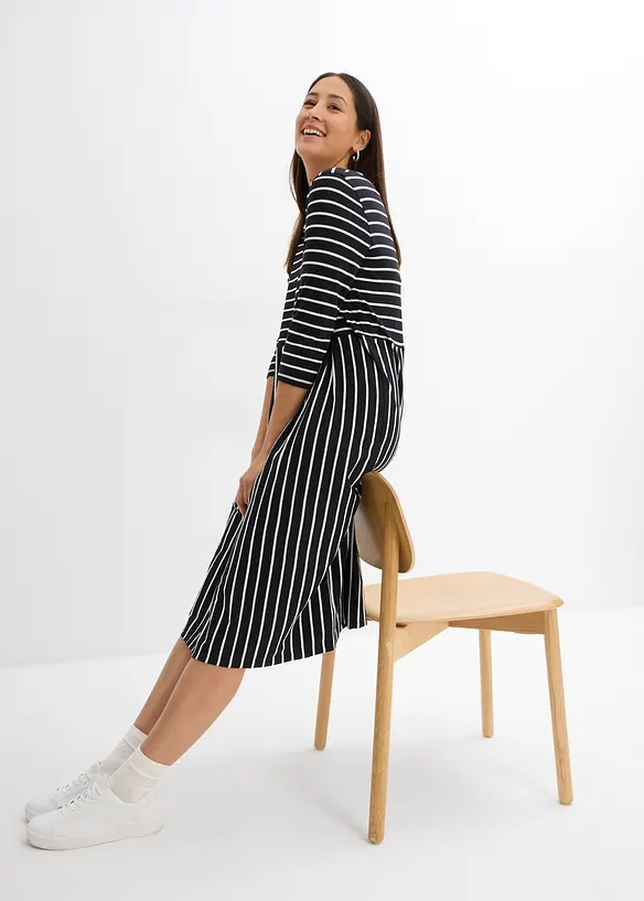 Baumwoll-Jerseykleid, Midilänge, bonprix