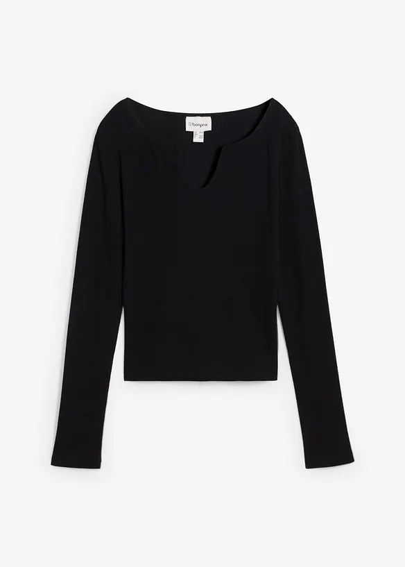 T-shirt côtelé 100% coton, bonprix