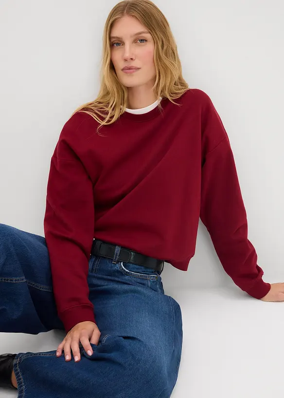 Sweat oversize 100% coton, bonprix