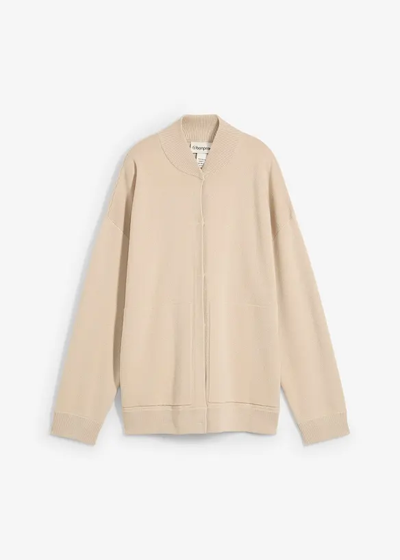 Oversize-Strickjacke mit Merinowolle, bonprix