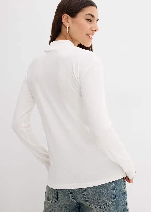 T-shirt manches longues côtelé, bonprix
