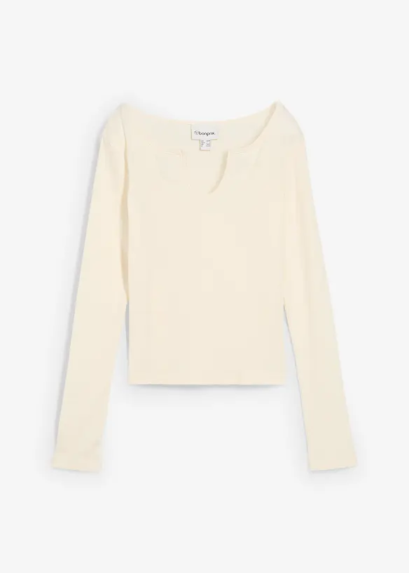 T-shirt côtelé 100% coton, bonprix