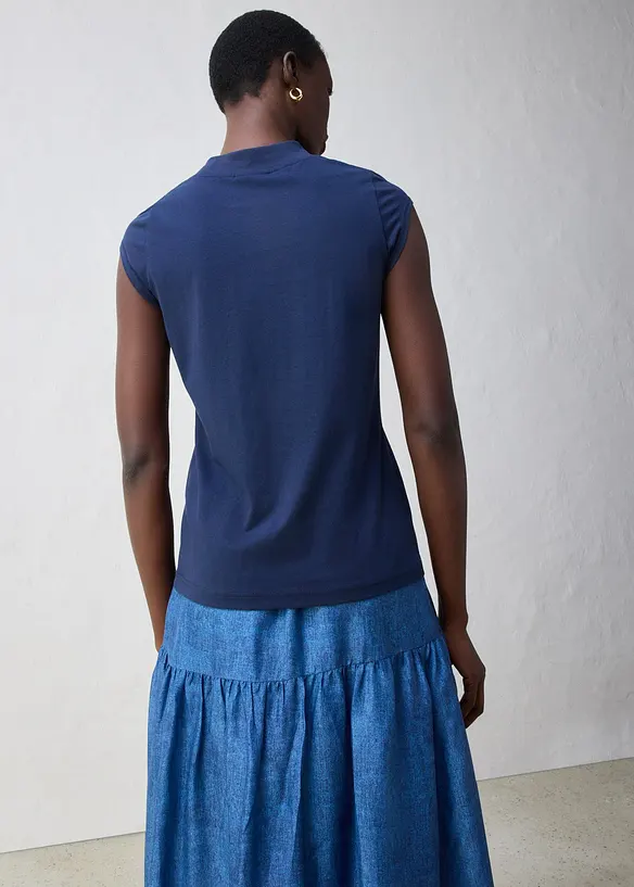 Shirt mit Seidenanteil, bonprix