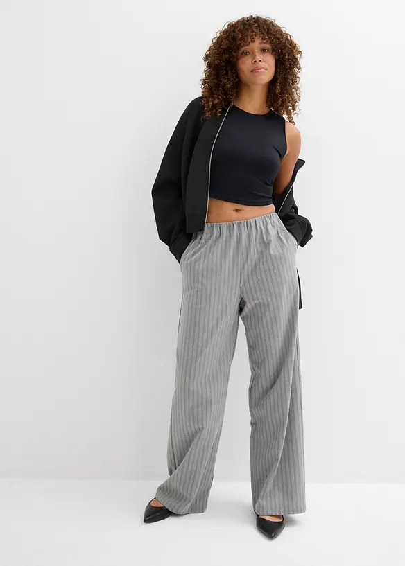 Figurbetontes Cropped Top, Doppelpack (2-tlg. Set), bonprix