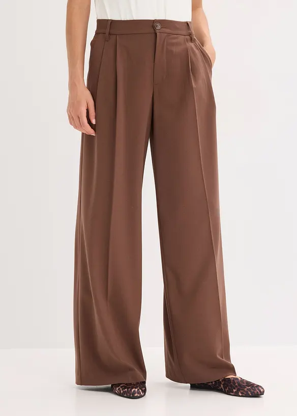 Bundfaltenhose aus fließendem Viskose-Mix, bonprix
