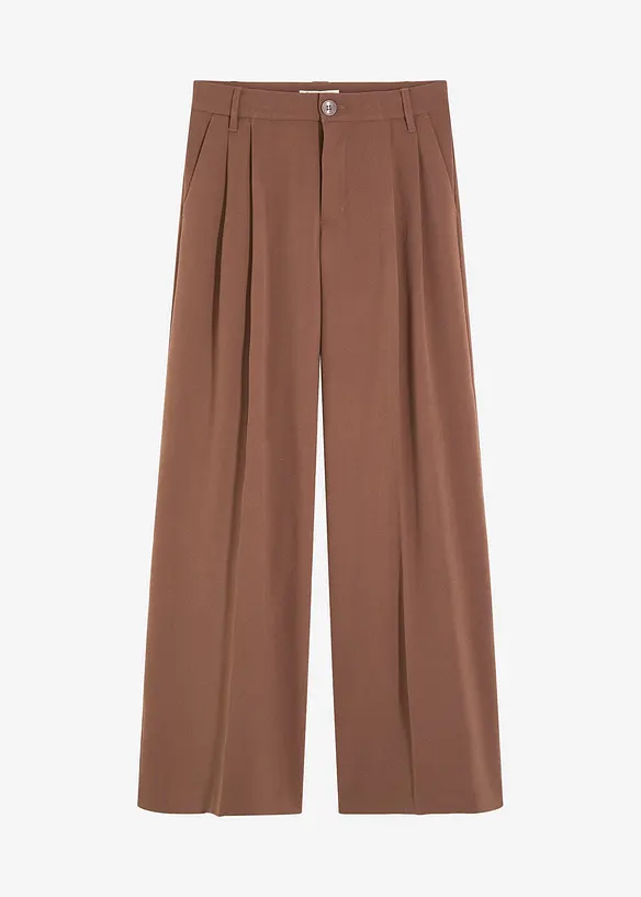 Bundfaltenhose aus fließendem Viskose-Mix, bonprix