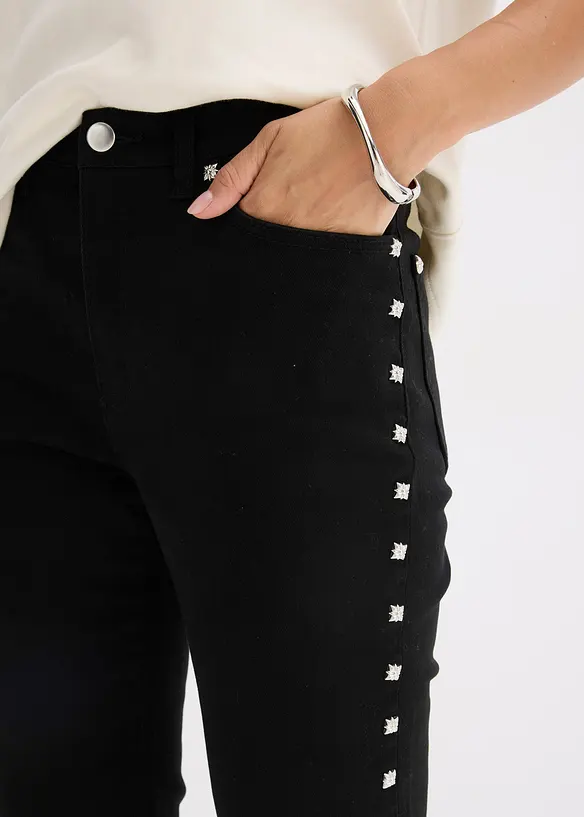 Pantalon twill à rivets, bonprix