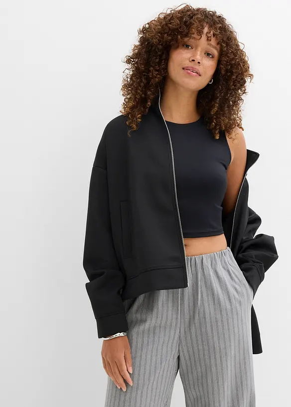 Figurbetontes Cropped Top, Doppelpack (2-tlg. Set), bonprix