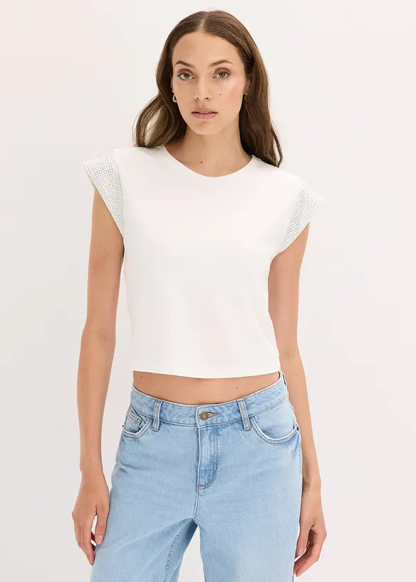 Shirt mit Schulterpolstern, bonprix