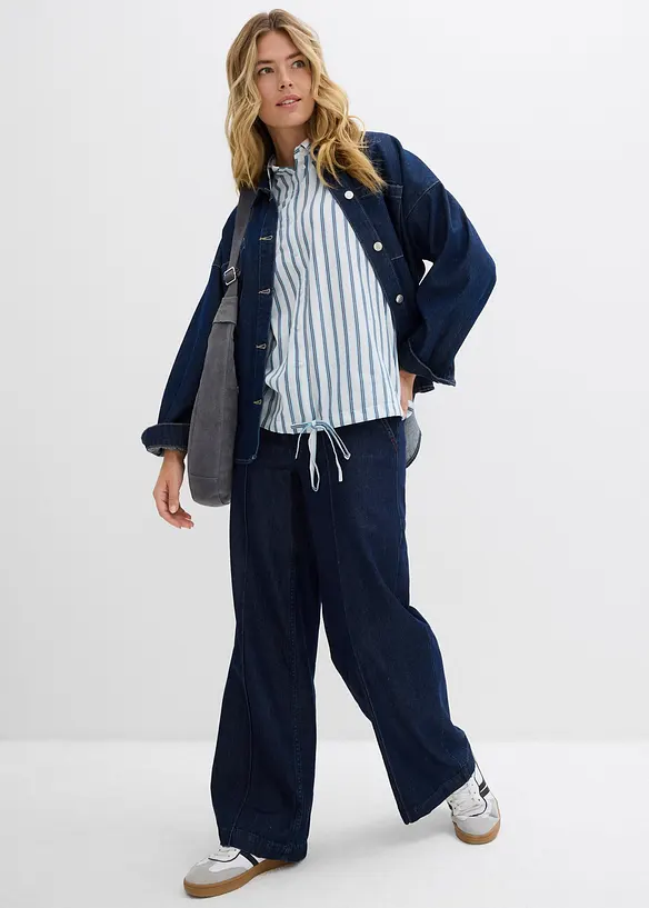 Oversize-Bluse aus reiner Baumwolle, bonprix