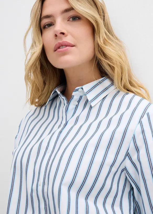 Oversize-Bluse aus reiner Baumwolle, bonprix