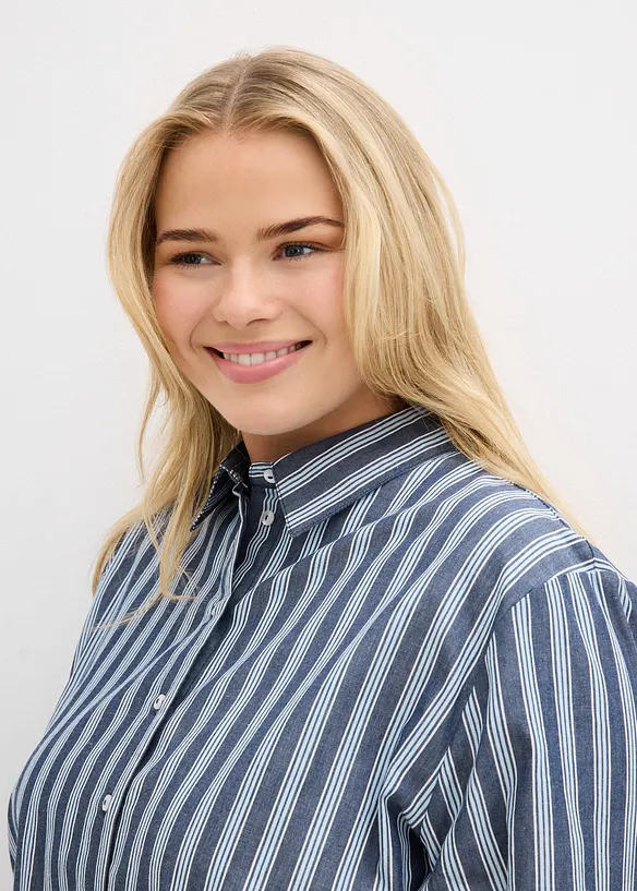 Oversize-Bluse aus reiner Baumwolle, bonprix