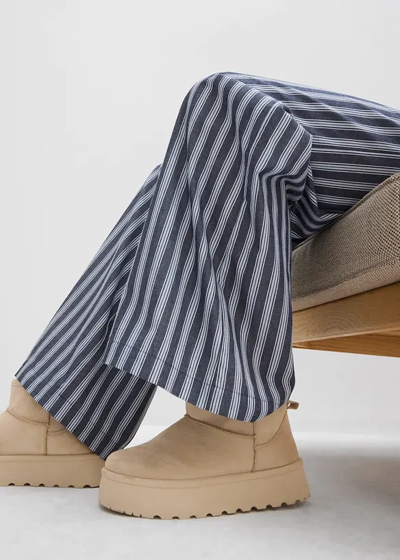 Pantalon palazzo 100% coton, bonprix