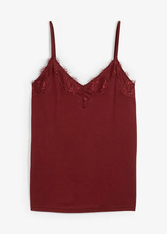 Top mit Wolle und Spitze, bonprix