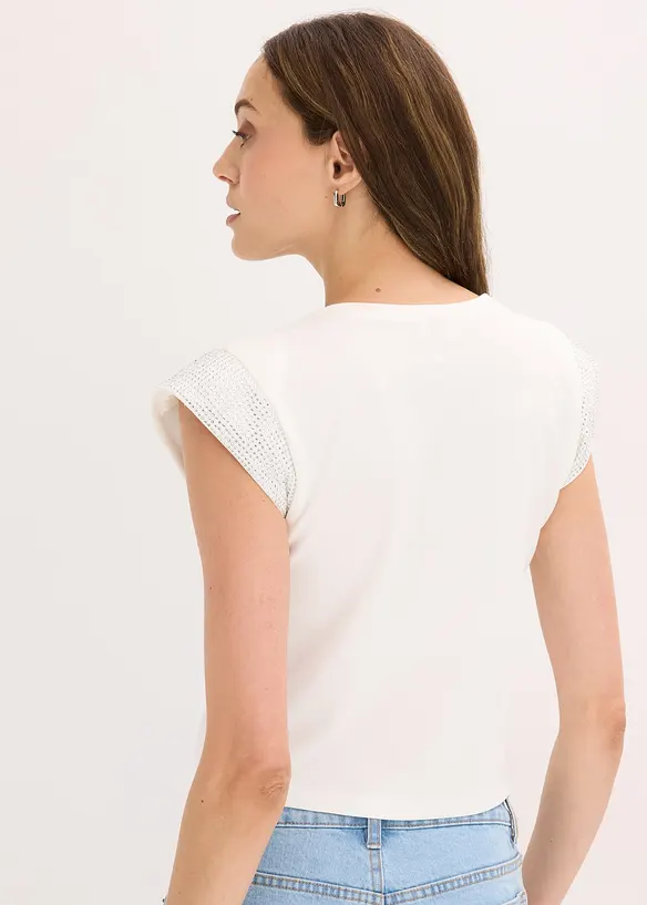 Shirt mit Schulterpolstern, bonprix