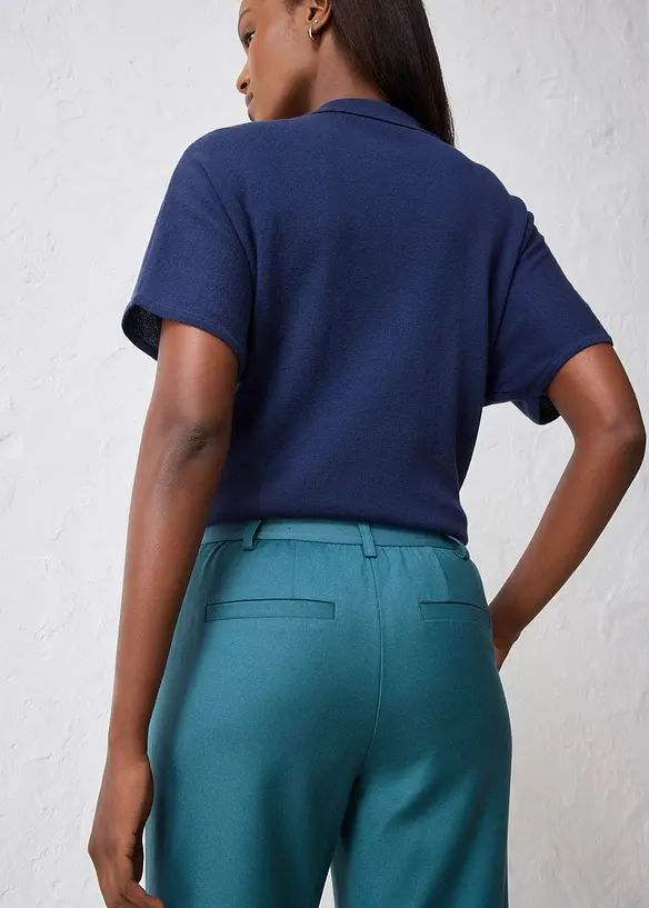 Flared Hose mit Wollanteil, bonprix