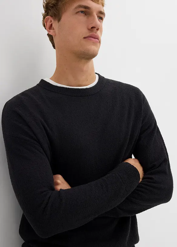 Pullover aus Struktur-Baumwoll-Mix, bonprix