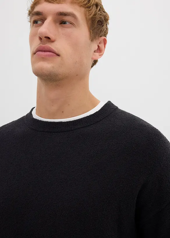 Pullover aus Struktur-Baumwoll-Mix, bonprix