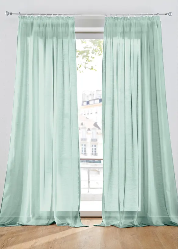 Gardine aus feiner Batist Struktur (1er Pack), bonprix