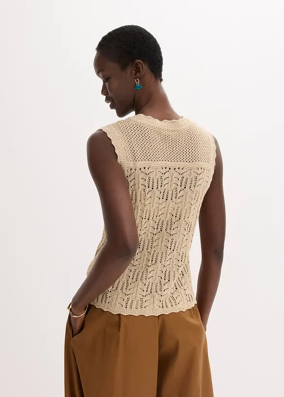 Ajour Strick-Weste, bonprix