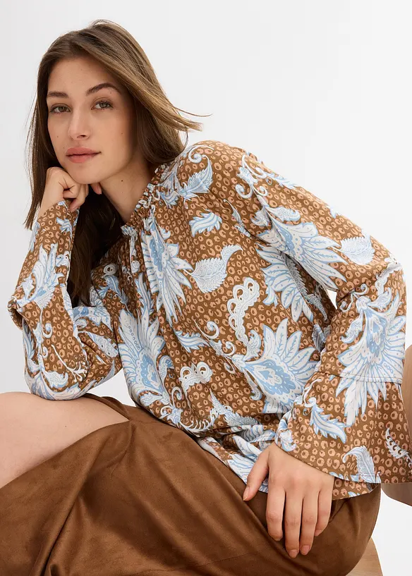 Shirtbluse aus softem Modal-Mix, bonprix