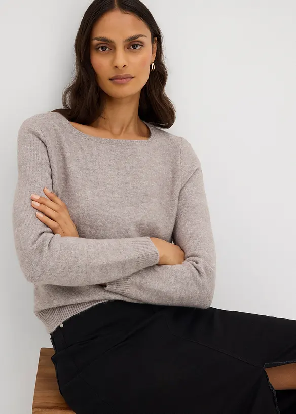 Strickpullover mit U-Boot-Ausschnitt, bonprix