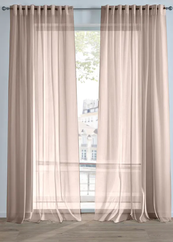 Voilage en batiste finement texturé (1 pce), bonprix