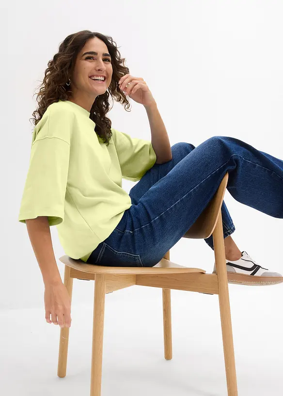T-shirt épais oversize 100% coton, bonprix
