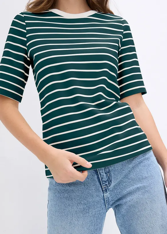 T-Shirt aus reiner schwerer Bio-Baumwolle, bonprix