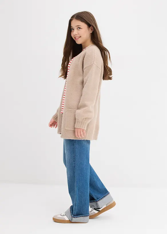 Gilet long en maille, bonprix