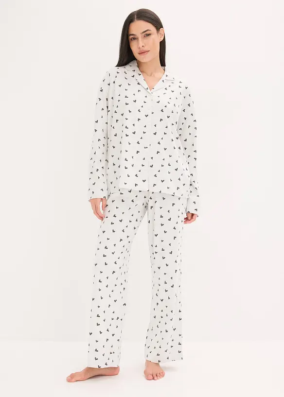 Oversized Pyjama mit Knopfleiste, bonprix