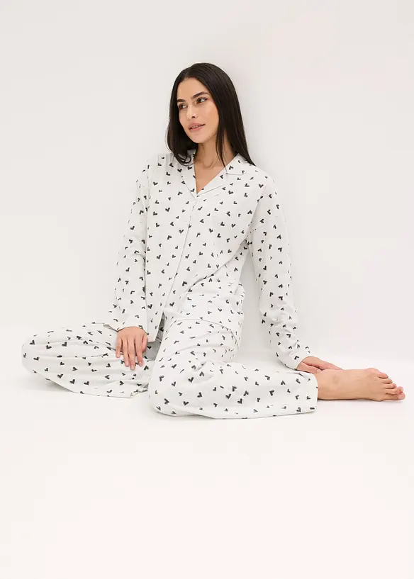 Oversized Pyjama mit Knopfleiste, bonprix