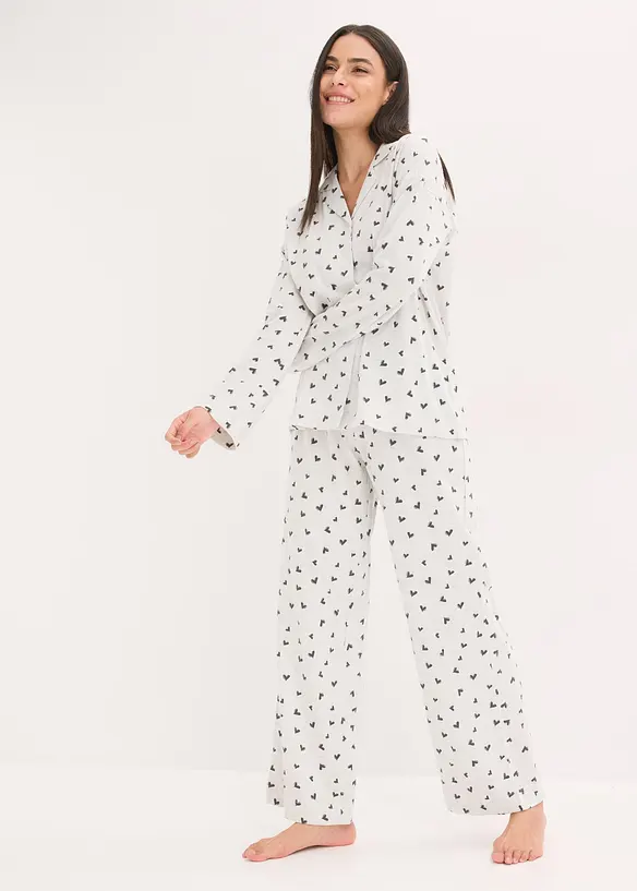 Oversized Pyjama mit Knopfleiste, bonprix