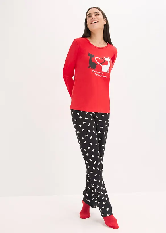 Pyjama mit Schlafmaske, bonprix