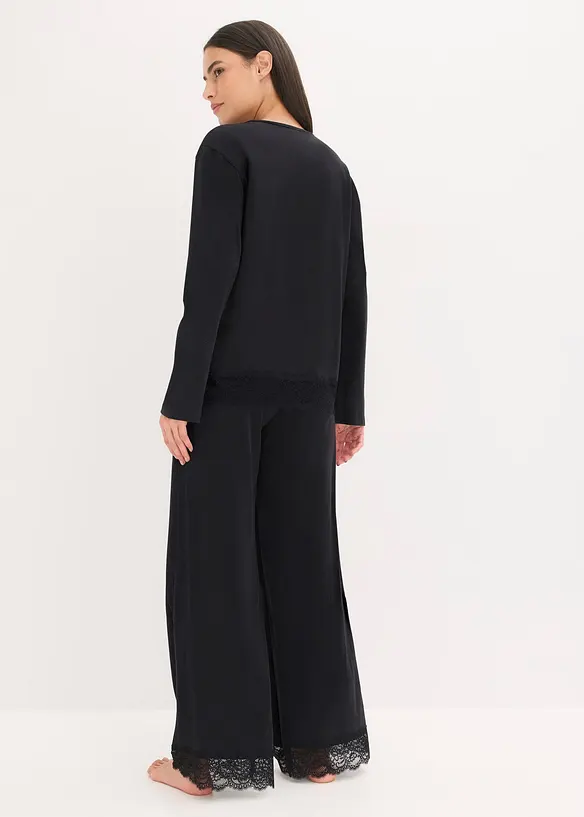 Pyjama orné de dentelle, bonprix