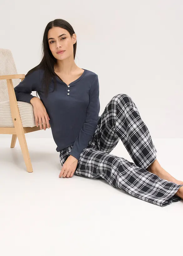 Gewebte Pyjamahose aus Flanell, bonprix