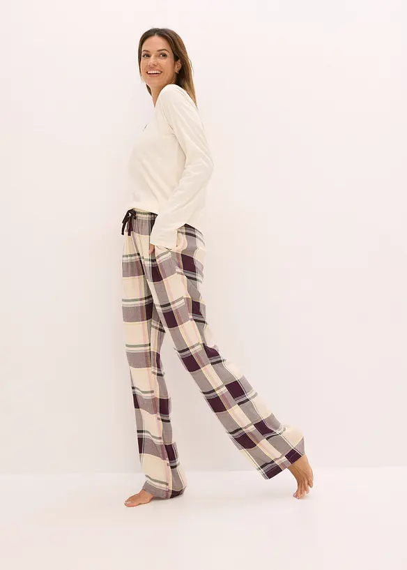 Pyjama mit weicher Webhose und Geschenktasche, bonprix