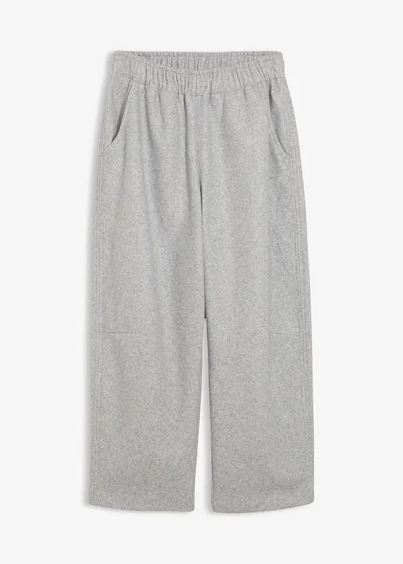 Pantalon barrel aspect laine, bonprix