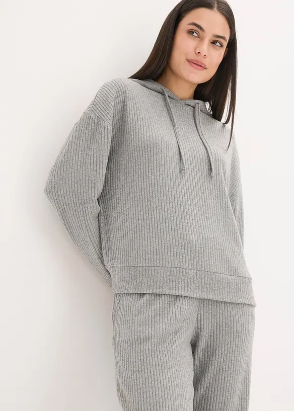 Loungewear Hausanzug aus weicher Rippe, oversized, bonprix