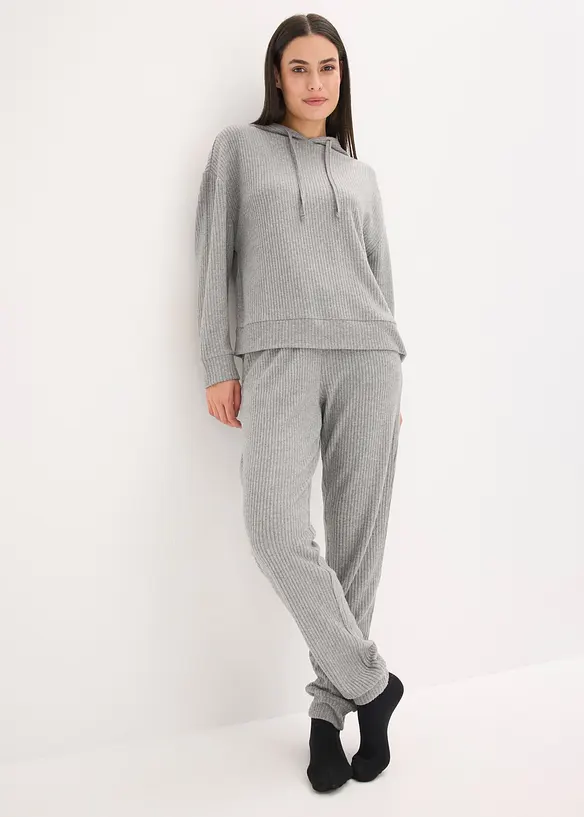 Loungewear Hausanzug aus weicher Rippe, oversized, bonprix