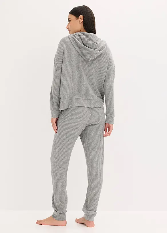 Loungewear Hausanzug aus weicher Rippe, oversized, bonprix