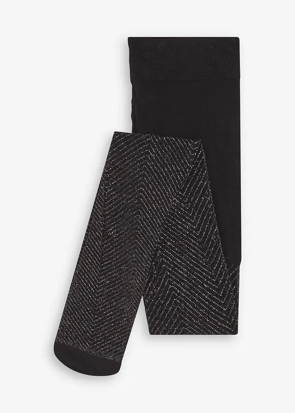 Transparente Strumpfhose mit Glitzermuster, 20 DEN, bonprix